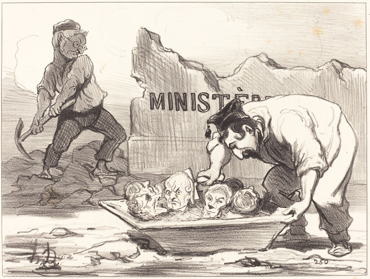 Un Replatrage by Honoré Daumier (French, 1808 - 1879), 16X12"(A3)Poster Print
