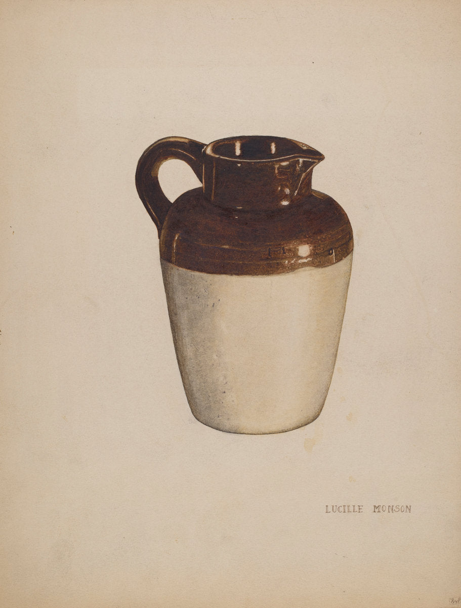 Crockery Pitcher by Lucille Manson (American, active c. 1935), 16X12"(A3)Poster Print