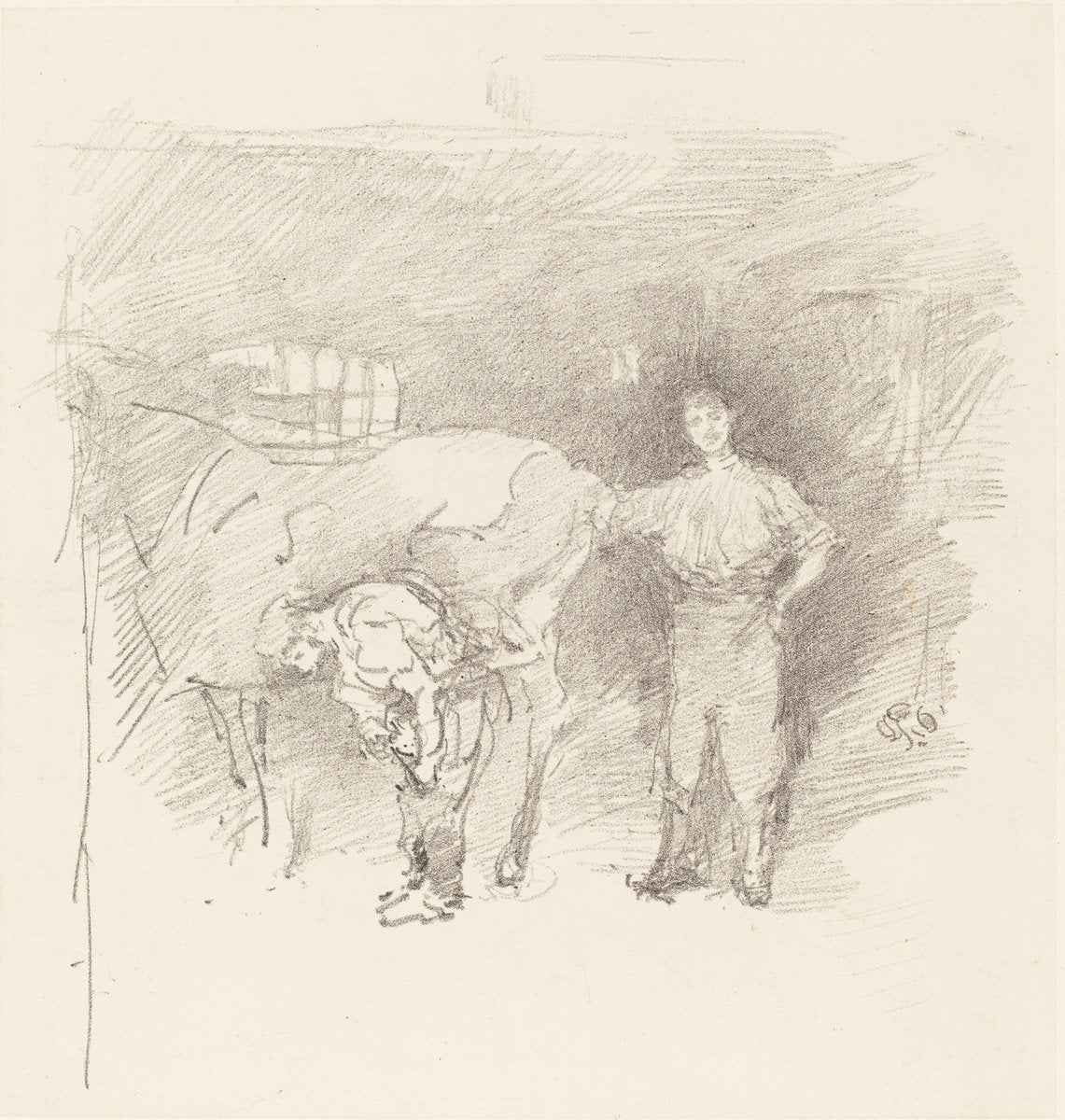 The Farriers by James McNeill Whistler (American, 1834 - 1903), 16X12"(A3)Poster Print