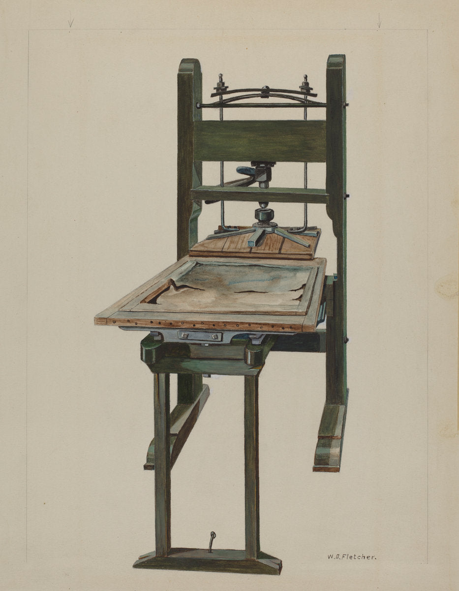 Press by William O. Fletcher (American, active c. 1935), 16X12"(A3)Poster Print