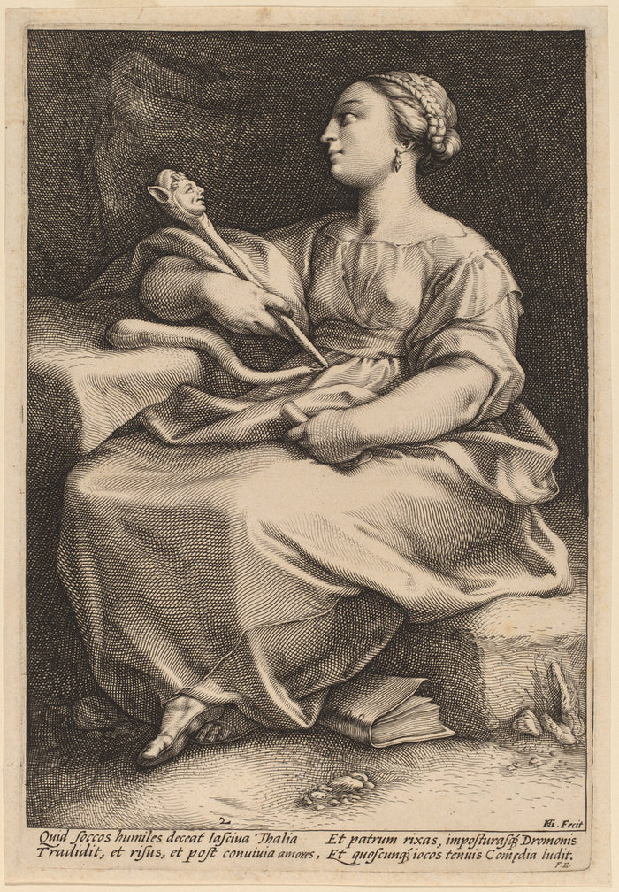 Thalia by Hendrik Goltzius (Dutch, 1558 - 1617), 16X12