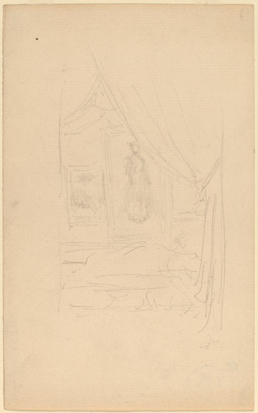 Sketch of Mrs. Godwin's Portrait when hung at the Society of British Artists by James McNeill Whistler (American, 1834 - 1903), 16X12"(A3)Poster Print