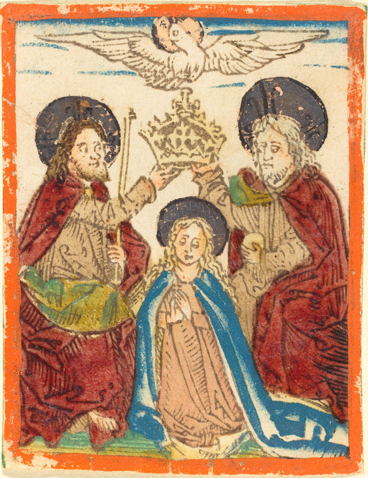1480/1490 by German 15th Century (The Coronation of the Virgin), 16X12"(A3)Poster Print