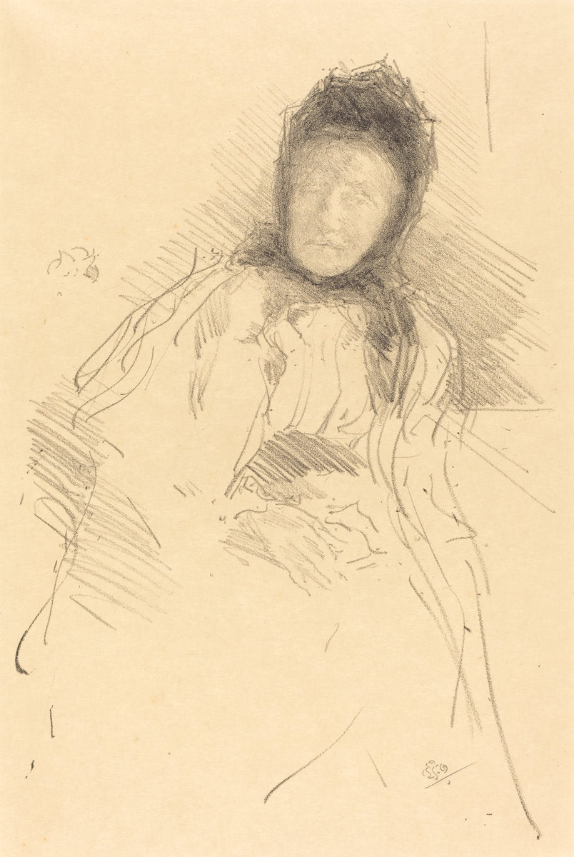 Unfinished Sketch of Lady Haden by James McNeill Whistler (American, 1834 - 1903), 16X12"(A3)Poster Print