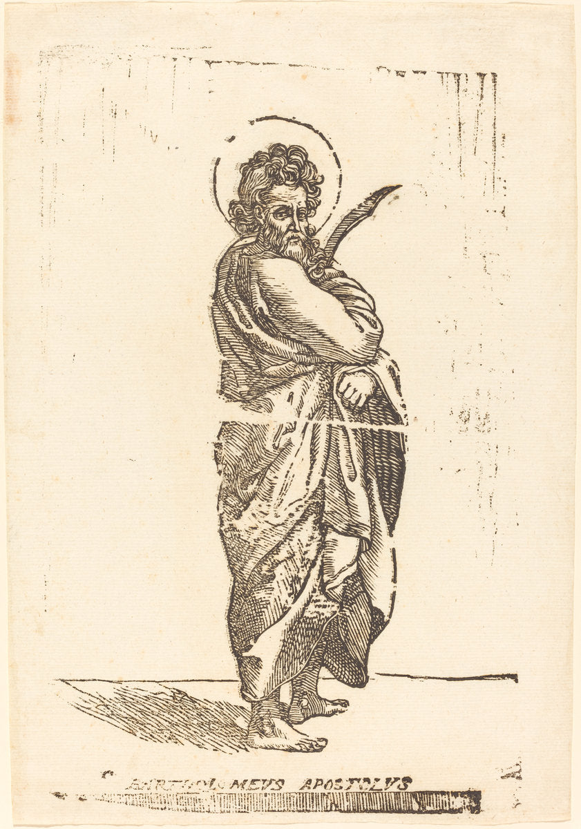 Saint Bartholomew by Jacques Stella (French, 1596 - 1657), 16X12"(A3)Poster Print