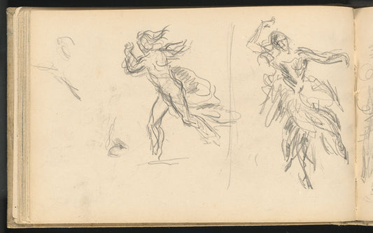 Spanish Dancers by Paul Cézanne (French, 1839 - 1906), 16X12"(A3)Poster Print