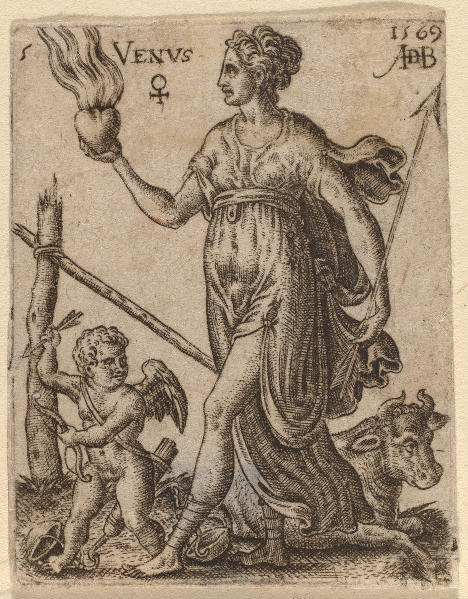 Venus by Abraham de Bruyn (Flemish, 1540 - 1587), 16X12"(A3)Poster Print