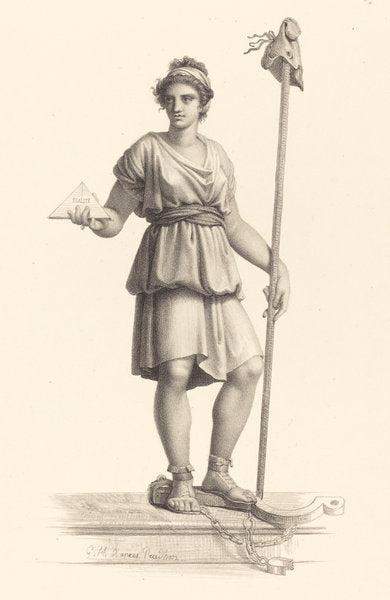 La République Française by Monogrammist G.H. after Pierre Paul Prud'hon (French, 19th century), 16X12"(A3)Poster Print