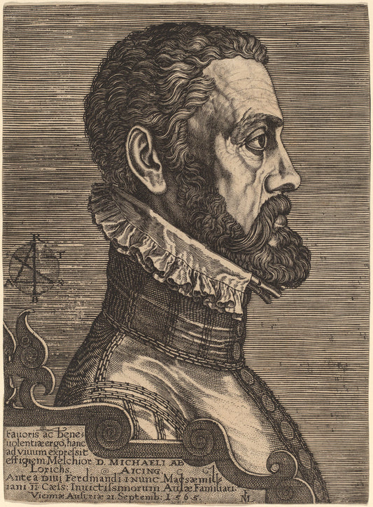 Michael d'Aicing by Melchior Lorch (Danish, 1526/1527 - 1583 or after), 16X12"(A3)Poster Print