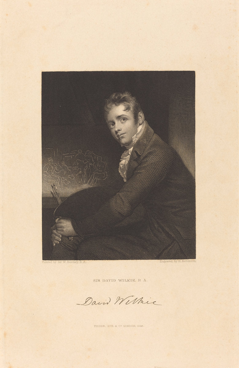 Sir David Wilkie, R.A. by John Henry Robinson after Sir William Beechey (British, 1796 - 1871), 16X12"(A3)Poster Print
