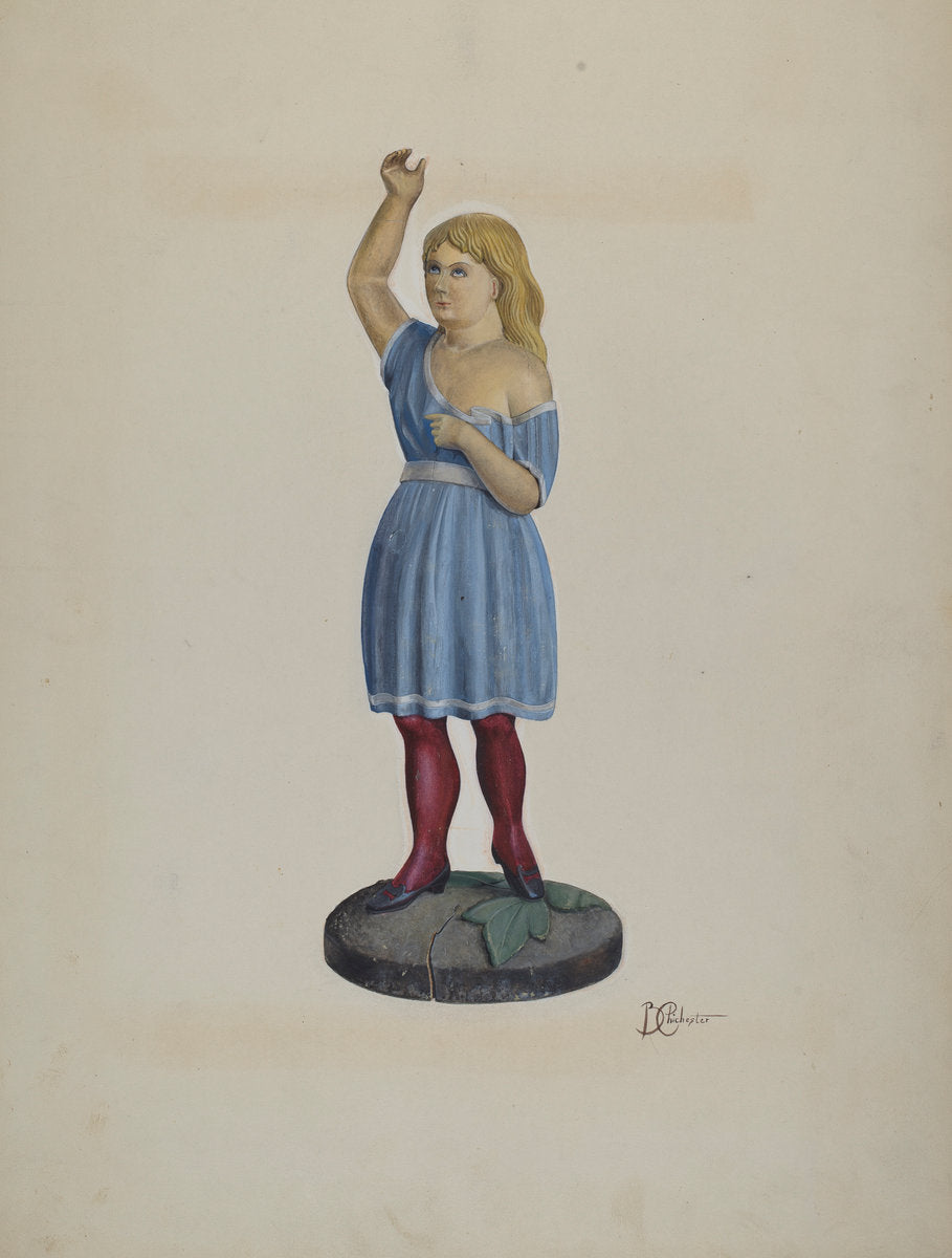 Shop Figure - Child by Beverly Chichester (American, active c. 1935), 16X12"(A3)Poster Print