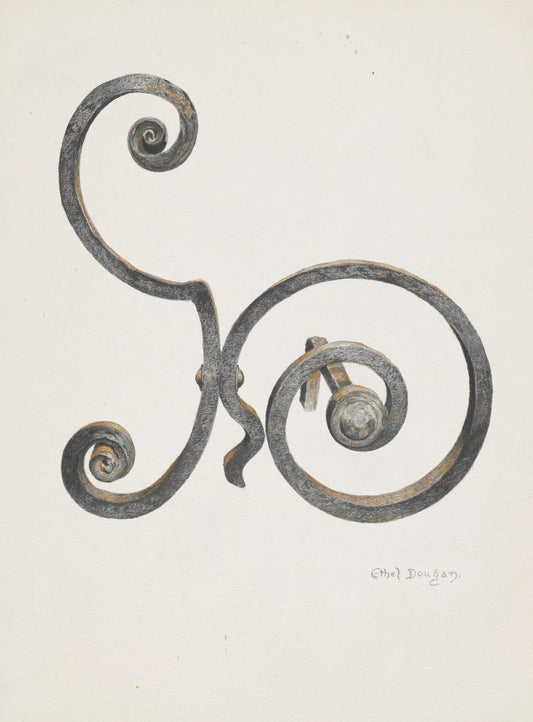 Andirons by Ethel Dougan (American, 1898 - 1976), 16X12"(A3)Poster Print