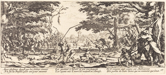 The Peasants Avenge Themselves by Jacques Callot (French, 1592 - 1635), 16X12"(A3)Poster Print