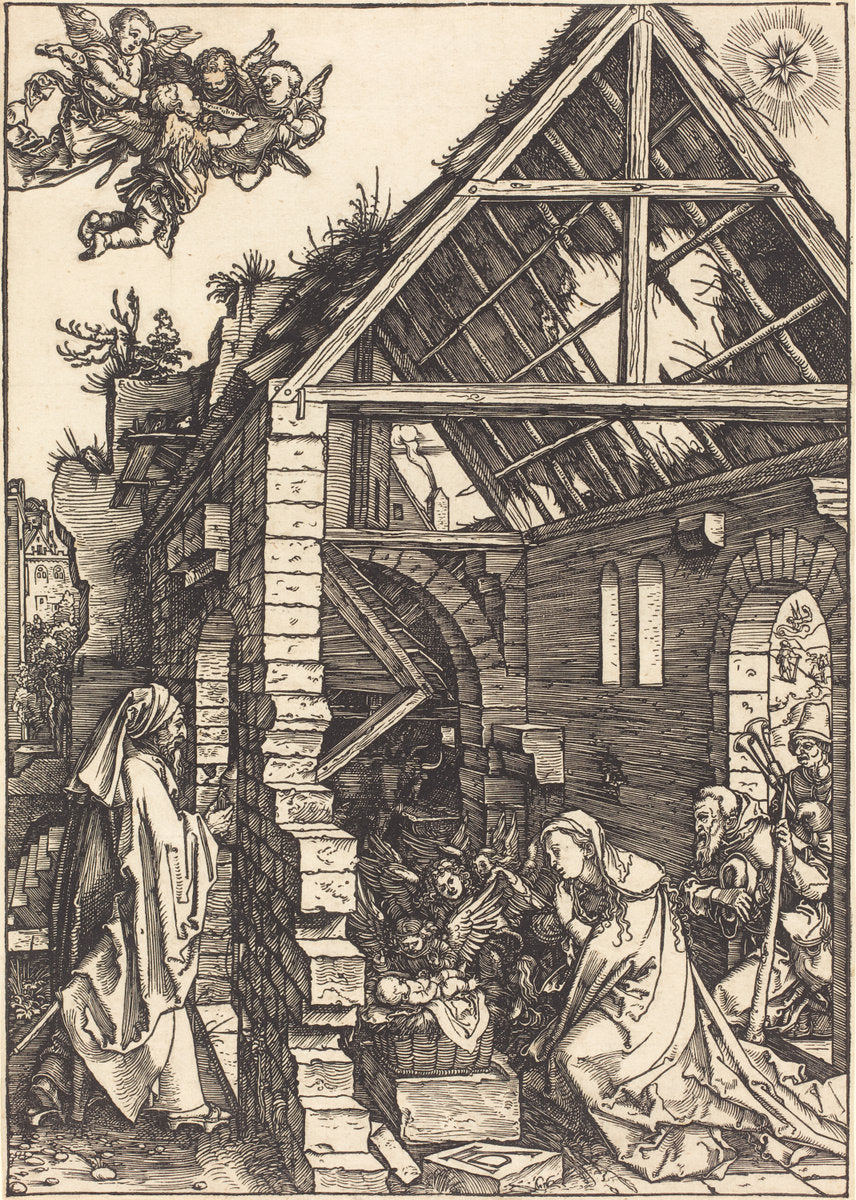 The Nativity by Albrecht Dürer (German, 1471 - 1528), 16X12"(A3)Poster Print