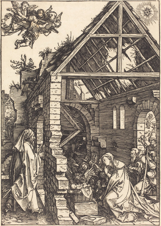 The Nativity by Albrecht Dürer (German, 1471 - 1528), 16X12"(A3)Poster Print