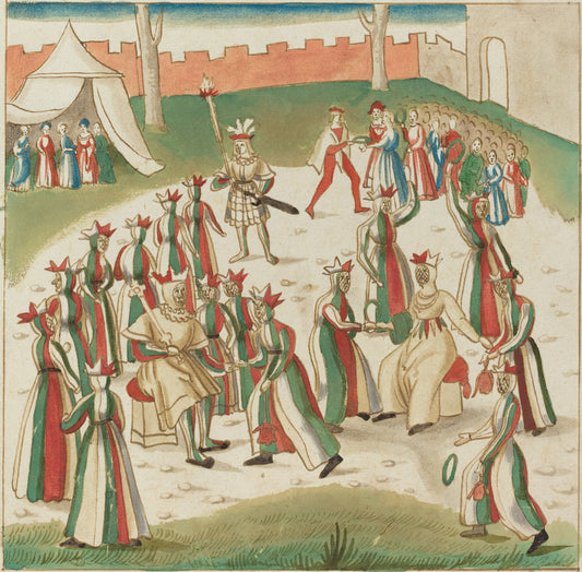 c. 1515 by German 16th Century (Outdoor Games), 16X12"(A3)Poster Print