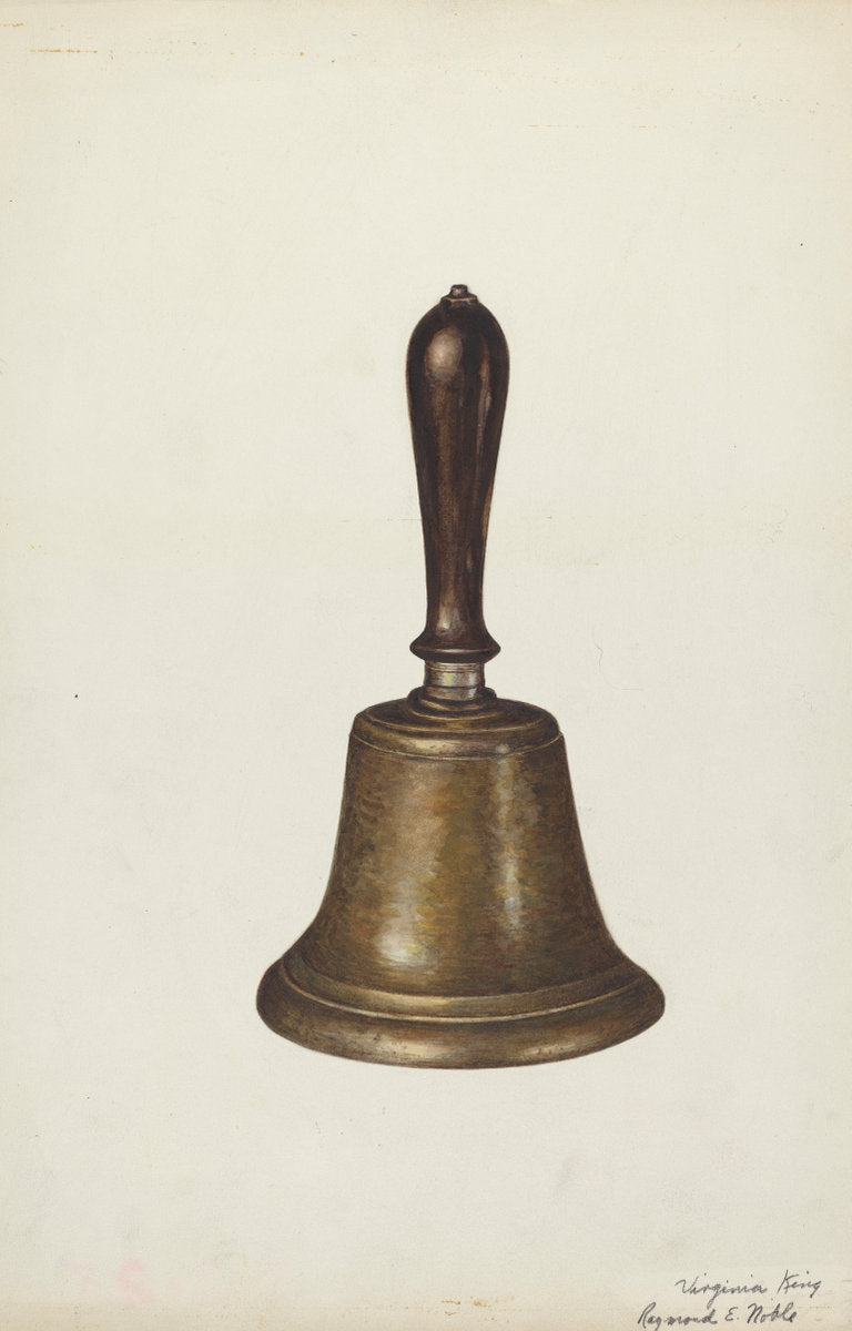 Town Crier's Bell by Raymond E. Noble (American, active c. 1935), 16X12"(A3)Poster Print