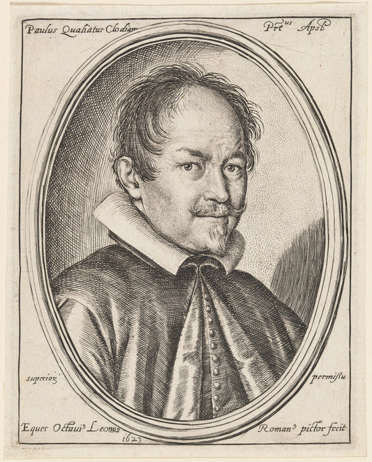 Paolus Qualiatus Clodianus by Ottavio Leoni (Roman, c. 1578 - 1630), 16X12"(A3)Poster Print