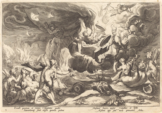 The Fall of Phaeton by Workshop of Hendrick Goltzius, after Hendrick Goltzius (Flemish, 1574/1575 - after 1655), 16X12"(A3)Poster Print