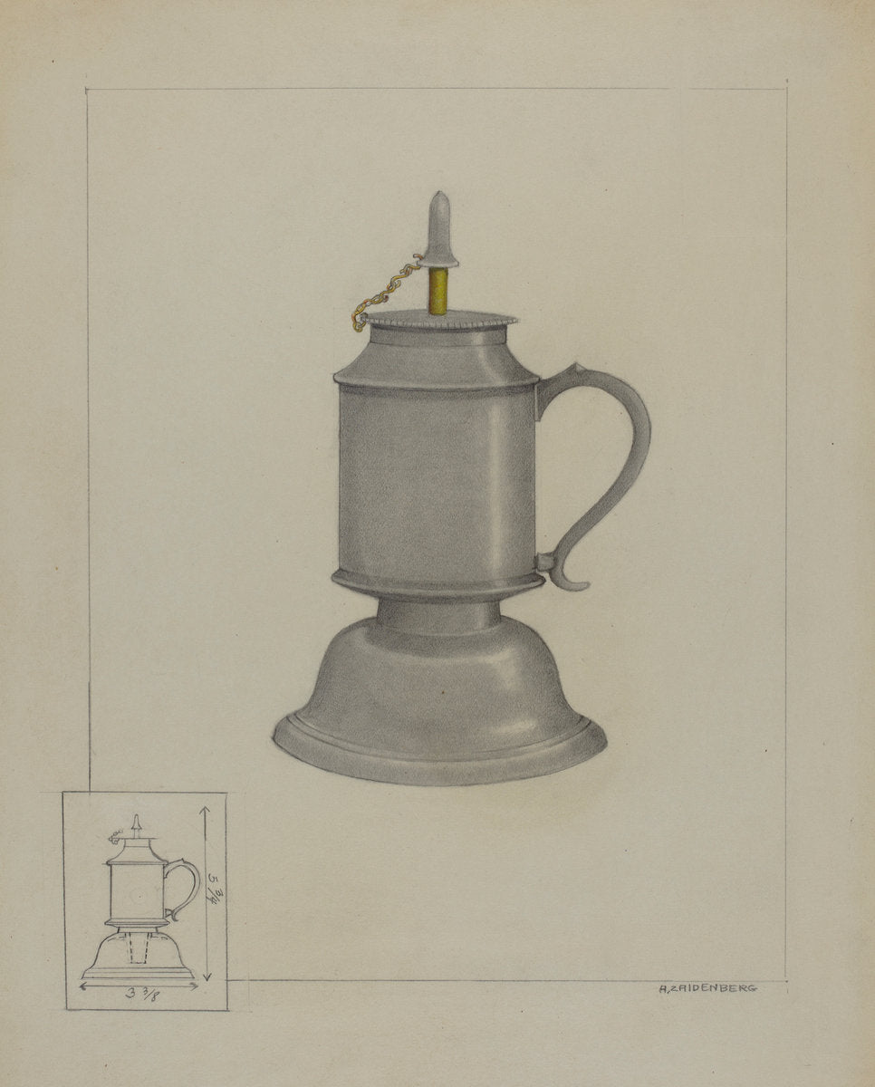 Petticoat Lamp by A. Zaidenberg (American, active c. 1935), 16X12"(A3)Poster Print