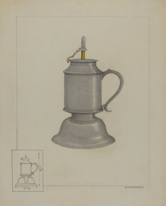 Petticoat Lamp by A. Zaidenberg (American, active c. 1935), 16X12"(A3)Poster Print