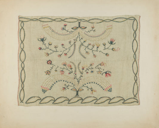 Embroidered Blanket by Jenny Almgren (American, 1881 - 1962), 16X12"(A3)Poster Print