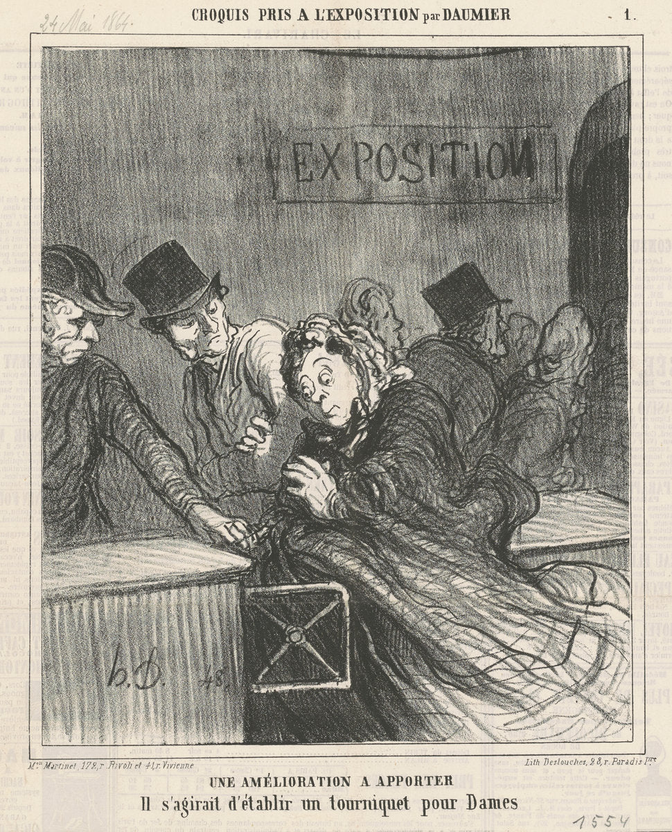 Une amelioration a apporter by Honoré Daumier (French, 1808 - 1879), 16X12"(A3)Poster Print