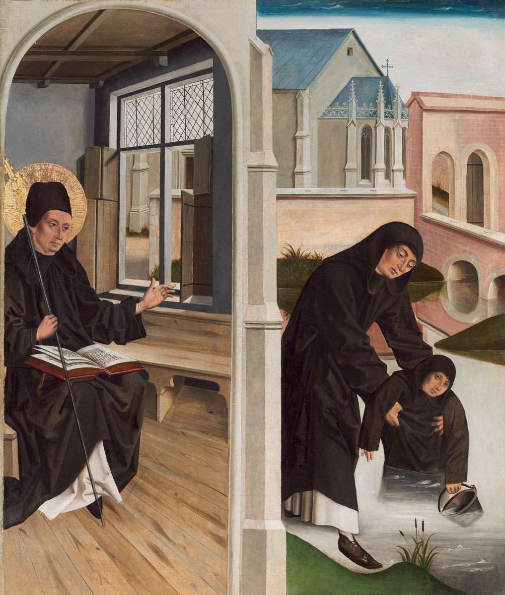 c. 1480 by French 15th Century (A Miracle of Saint Benedict), 16X12"(A3)Poster Print