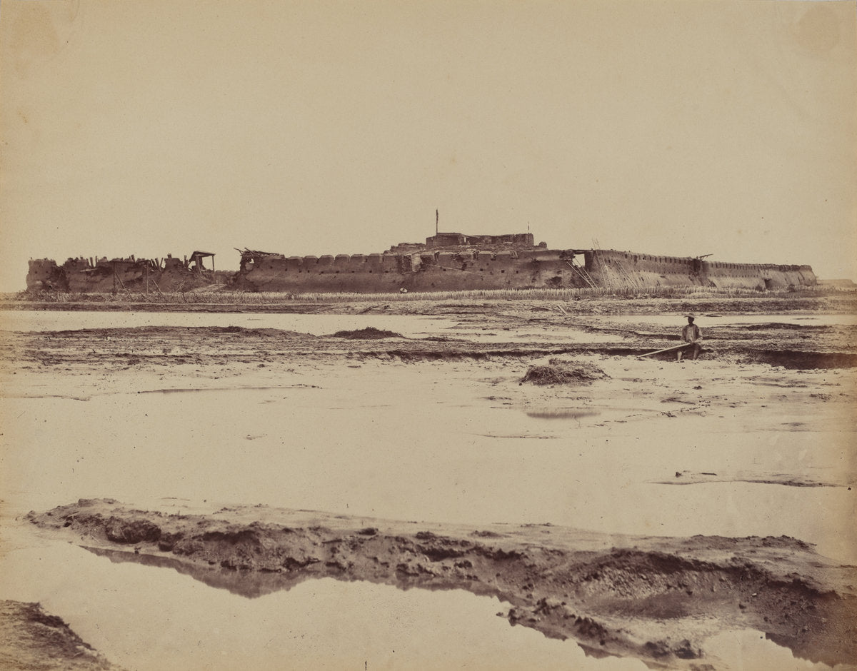 Exterior of North Taku Fort on Peiho River, Showing the English and French Entrance, August 21, 1860 by Felice Beato (British, born Venice, 1832 - 1909), 16X12"(A3)Poster Print