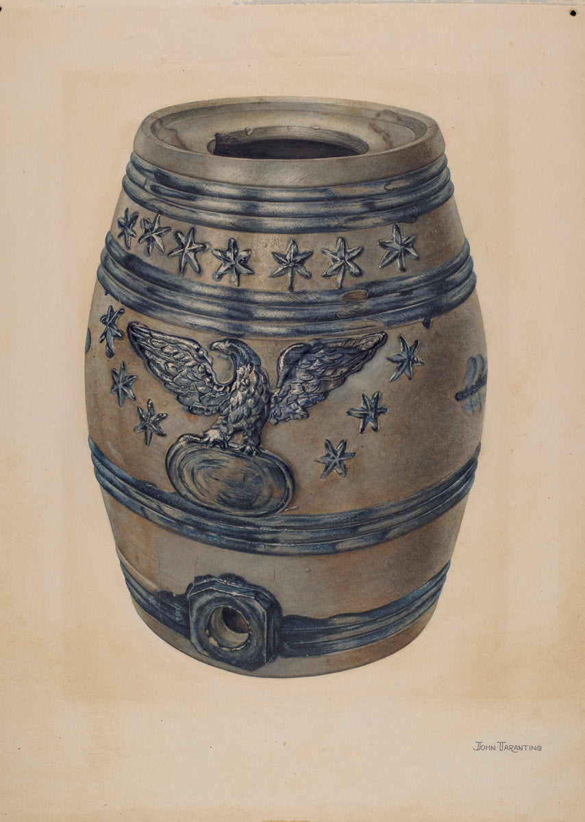 Wine Keg by John Tarantino (American, active c. 1935), 16X12"(A3)Poster Print