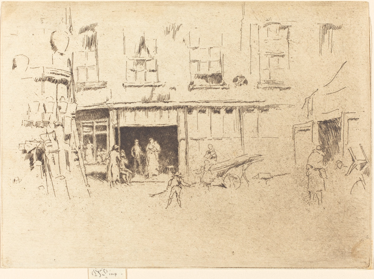 Little Court by James McNeill Whistler (American, 1834 - 1903), 16X12"(A3)Poster Print