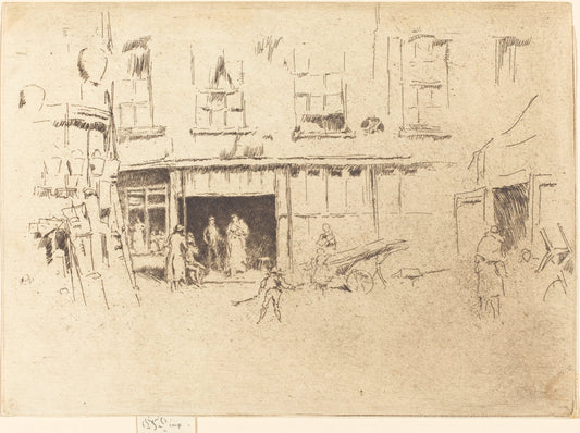 Little Court by James McNeill Whistler (American, 1834 - 1903), 16X12"(A3)Poster Print