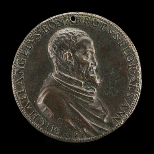Michelangelo Buonarroti, 1475-1564, Florentine Artist [obverse] by Leone Leoni (Milanese, c. 1509 - 1590), 16X12"(A3)Poster Print