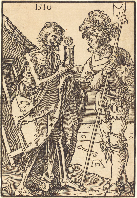 Death and the Lansquenet by Albrecht Dürer (German, 1471 - 1528), 16X12"(A3)Poster Print