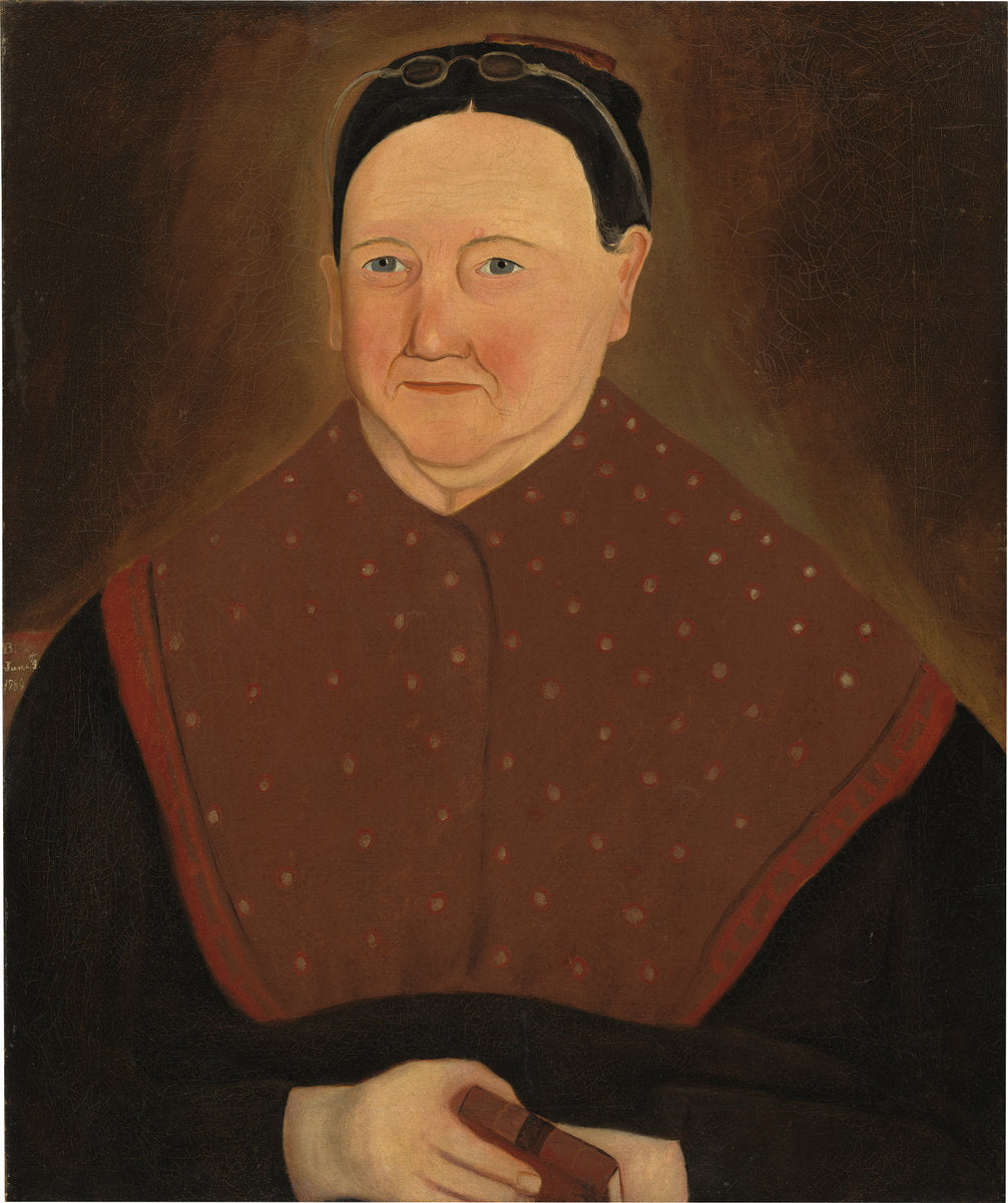Portrait of an Old Lady by J.C. Robinson (American, active 1848), 16X12"(A3)Poster Print