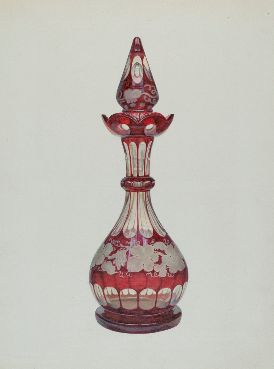 Decanter by Frank M. Keane (American, active c. 1935), 16X12"(A3)Poster Print