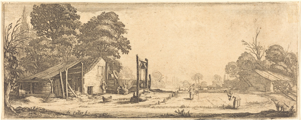 The Garden by Jacques Callot or Follower of Jacques Callot (French, 1592 - 1635), 16X12"(A3)Poster Print