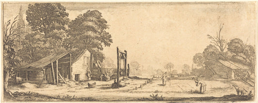 The Garden by Jacques Callot or Follower of Jacques Callot (French, 1592 - 1635), 16X12"(A3)Poster Print