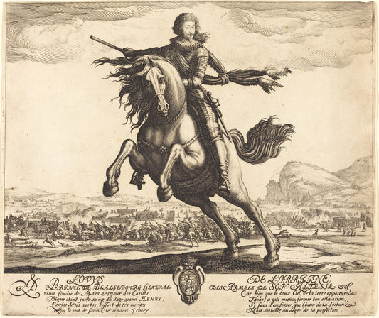 Louis de Lorraine, Prince of Phalsbourg by Jacques Callot (French, 1592 - 1635), 16X12"(A3)Poster Print