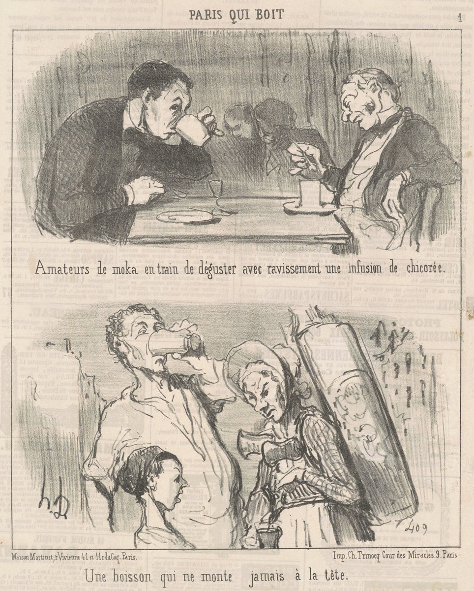 Une boisson qui ne monte jamais à tête by Honoré Daumier (French, 1808 - 1879), 16X12"(A3)Poster Print