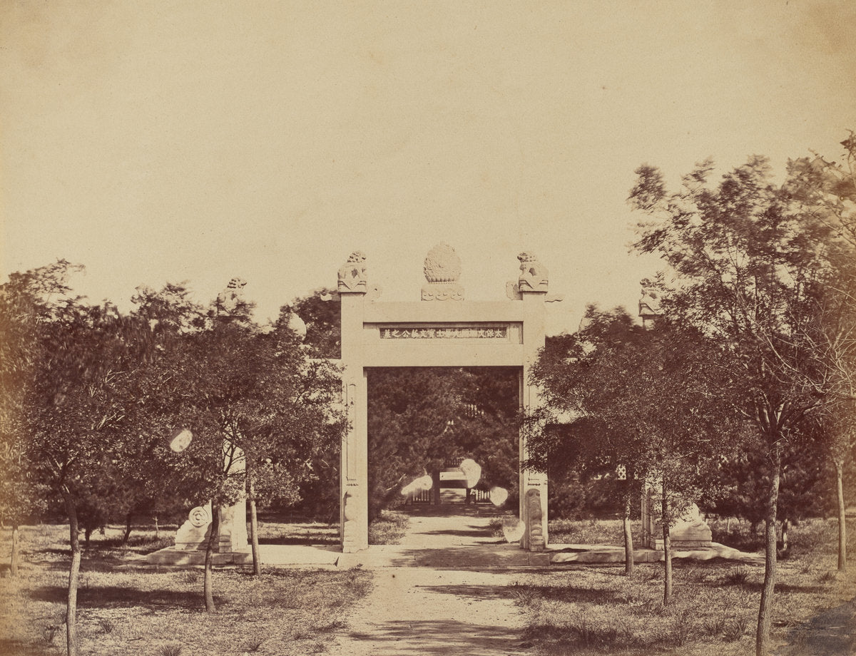Tomb Near Palichian, the Scene of the Commencement of the Attack on September 21, 1860 by Felice Beato (British, born Venice, 1832 - 1909), 16X12"(A3)Poster Print