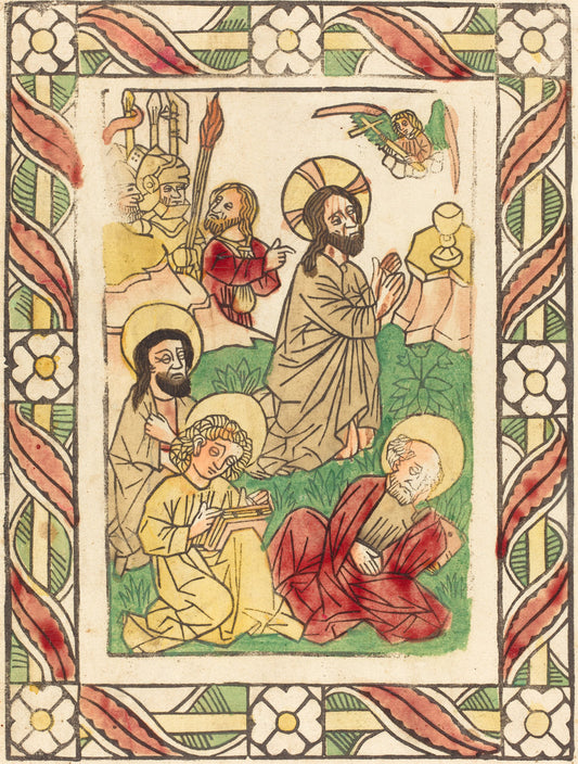c. 1450/1460 by German 15th Century (Christ on the Mount of Olives), 16X12"(A3)Poster Print