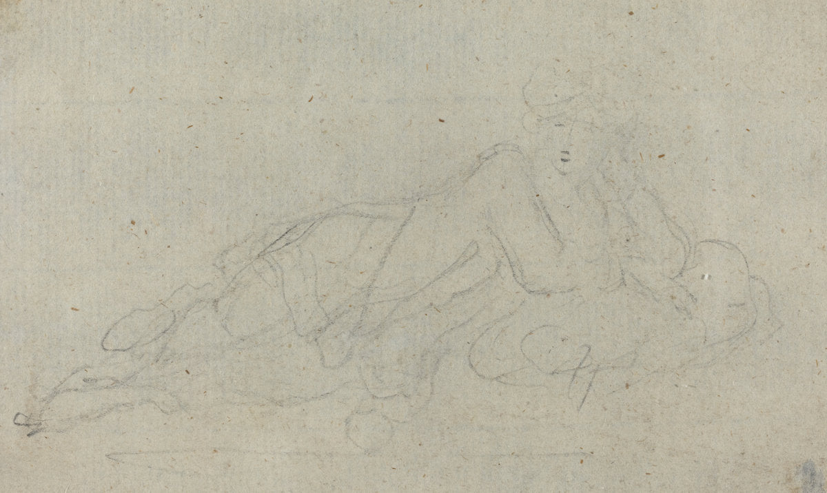 Reclining Woman [verso] by Giovanni Battista Cipriani (Italian, 1727 - 1785), 16X12"(A3)Poster Print