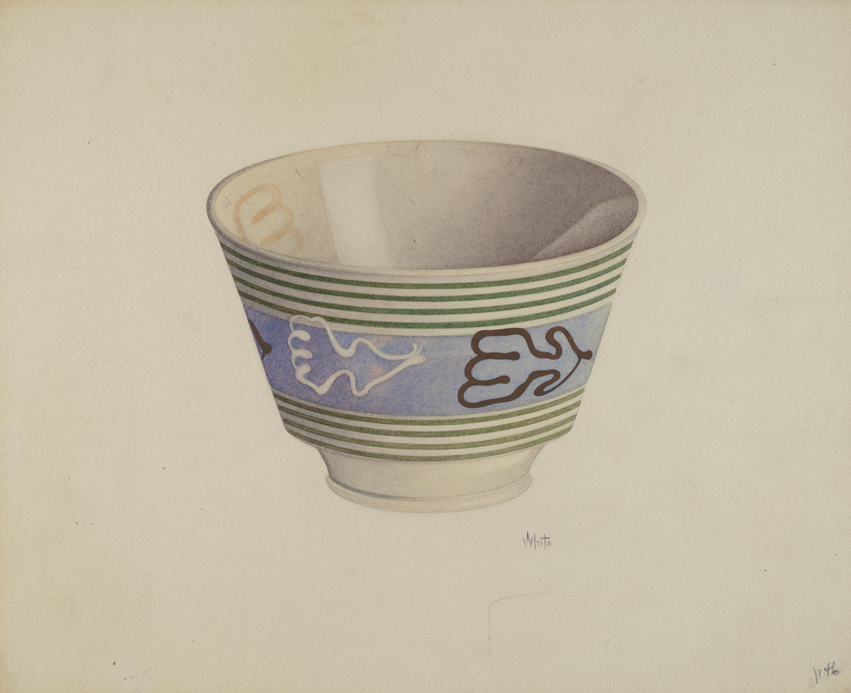Bowl by Edward White (American, active c. 1935), 16X12"(A3)Poster Print