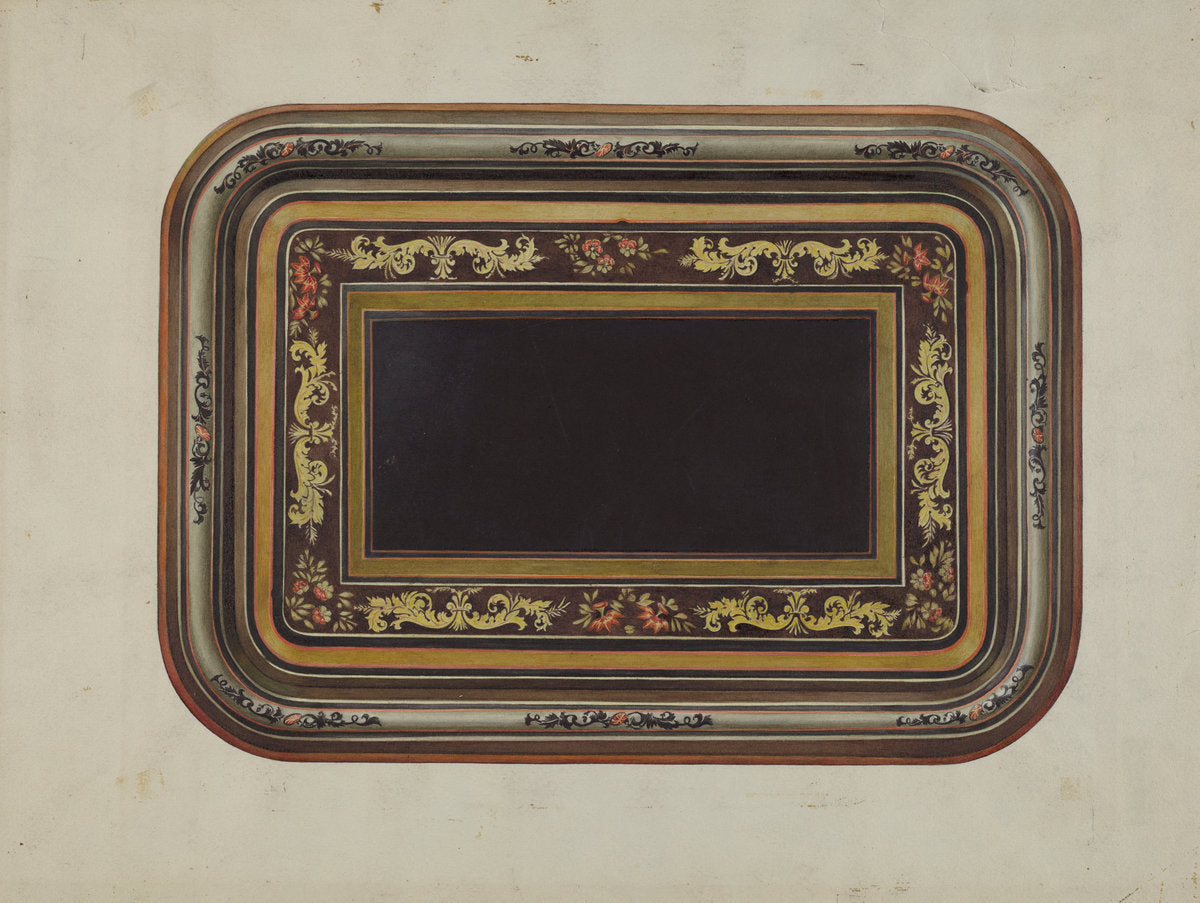 Tin Tray by Victor F. Muollo (American, active c. 1935), 16X12"(A3)Poster Print