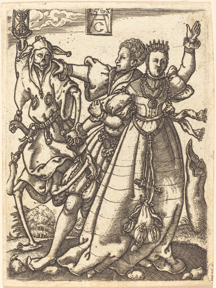 Dance of Death V by Master A.C. (German, active c. 1562), 16X12"(A3)Poster Print