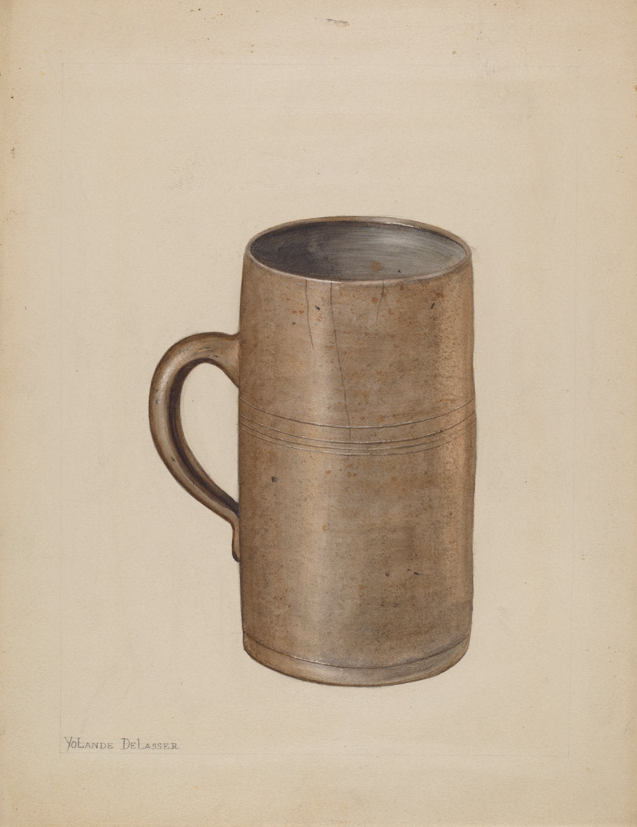 Mug by Yolande Delasser (American, active c. 1935), 16X12"(A3)Poster Print