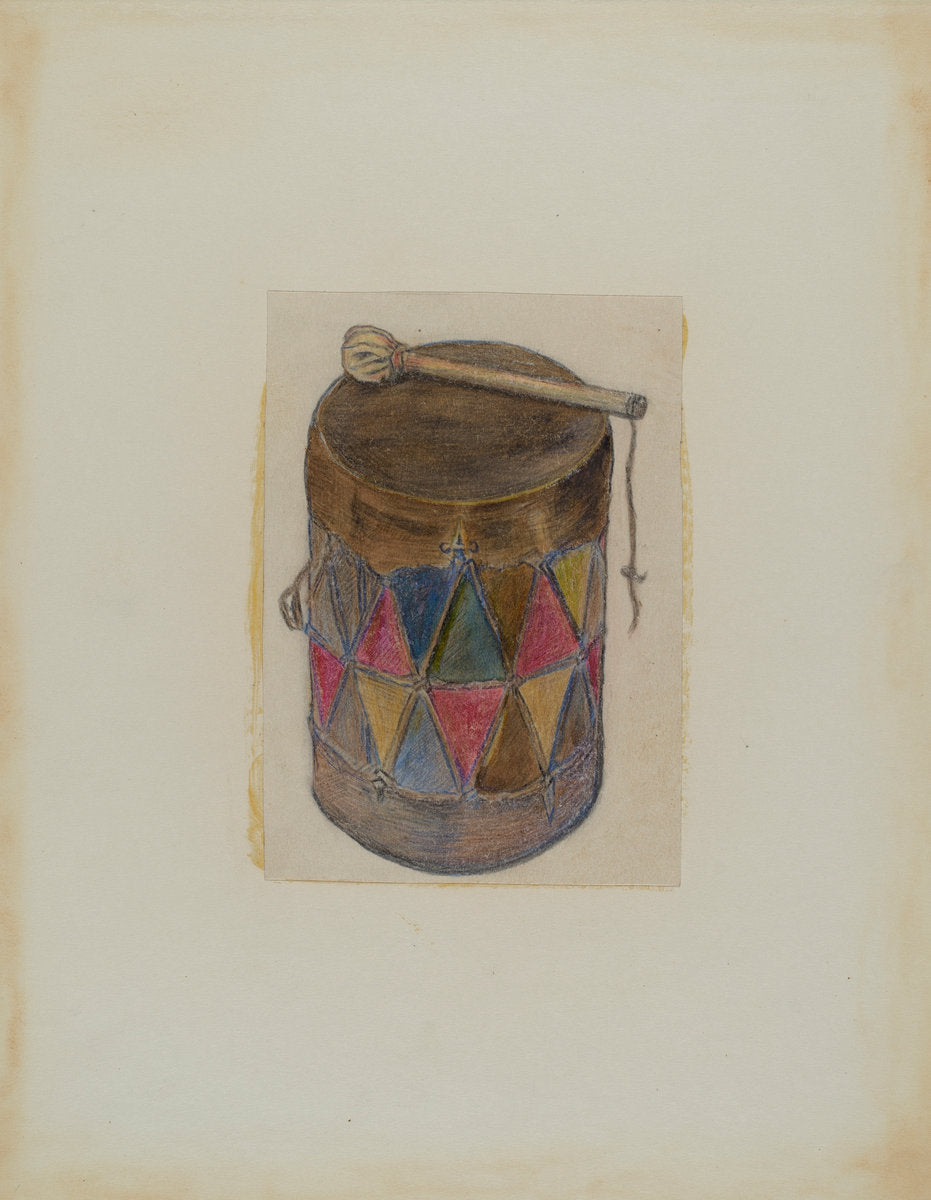 Drum by Charles Charon (American, active c. 1935), 16X12"(A3)Poster Print