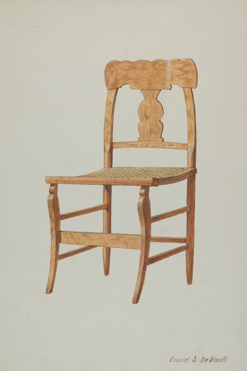 Maple Side Chair by David S. De Vault (American, active c. 1935), 16X12"(A3)Poster Print