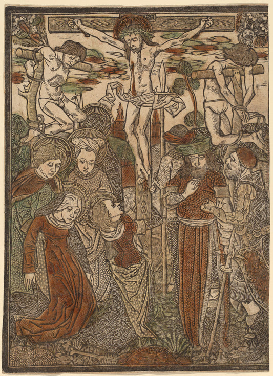 c. 1480 by Workshop of Master of Jesus in Bethany (The Crucifixion), 16X12"(A3)Poster Print